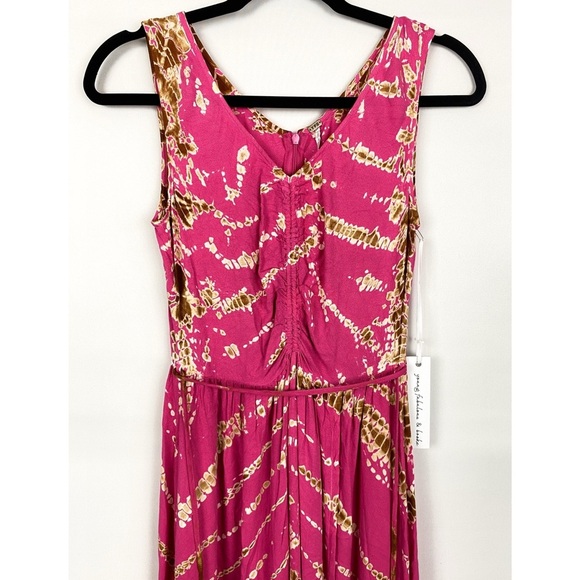 NWT YFB Young Fabulous & Broke Savannah Belted Maxi Dress Tie Dye Flamenco‎ - XS - Picture 4 of 12